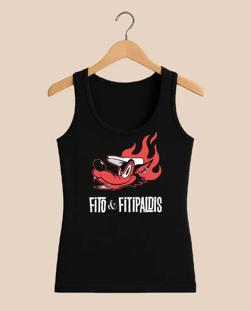 camiseta tirantes de chica Fito y Fitipaldis negar modelo Lobo
