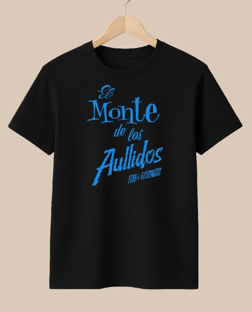 camiseta negra fito y fitipaldis el monte de los aullidos merchandising oficial