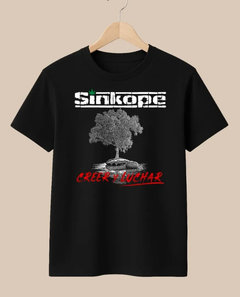 camiseta sinkope portada creer y luchar merchandising oficial