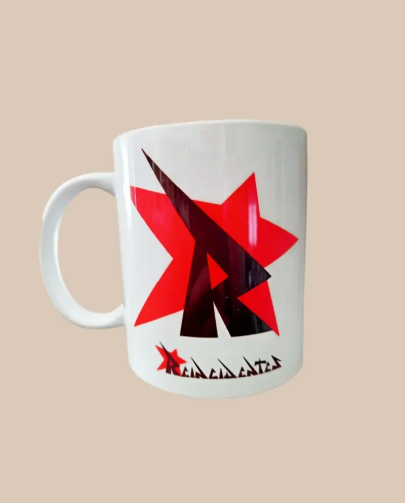 taza blanca reincidentes merchandising oficial