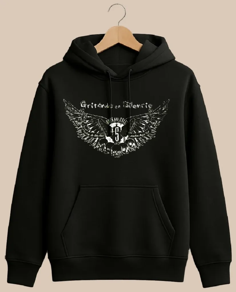 sudadera gritando en silencio merchandising oficial