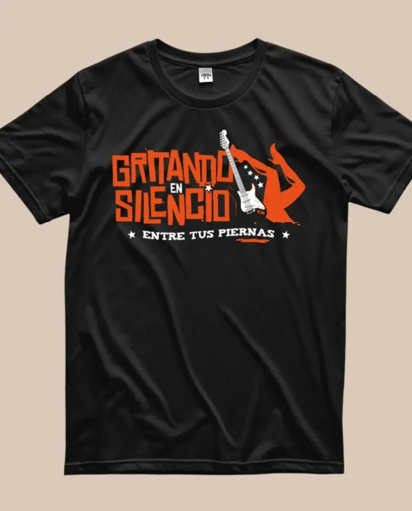 camiseta gritando en silencio entre tus piernas merchandising oficial