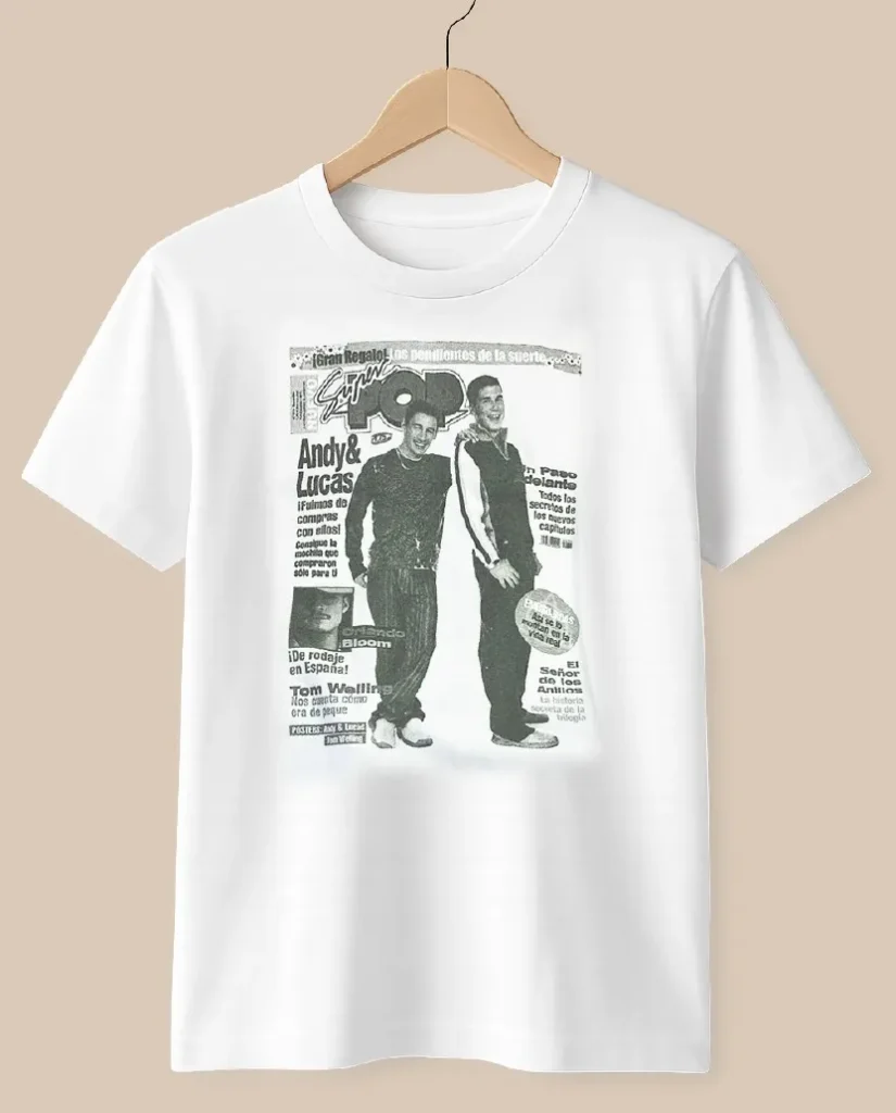 camiseta andy y lucas merchandising oficial super pop