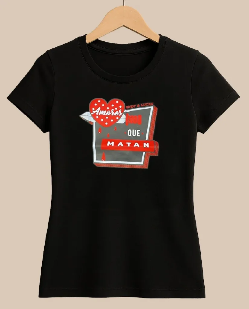 camiseta andy y lucas merchandising oficial corazon