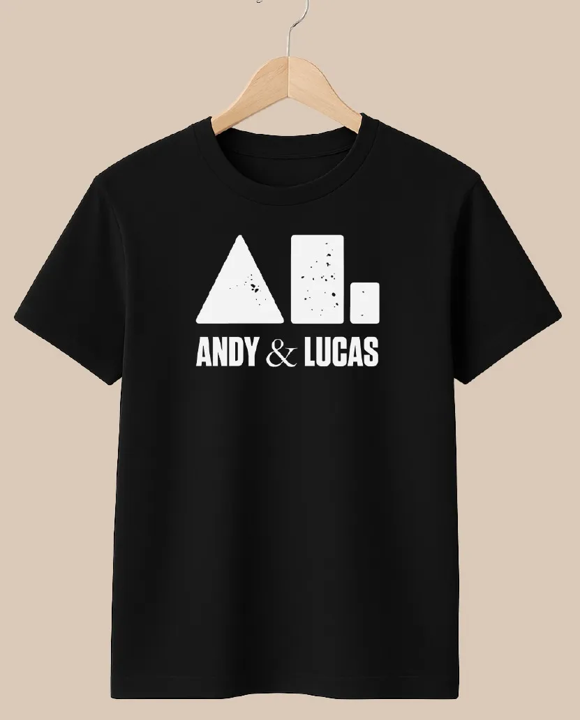 camiseta negra andy y lucas merchandising oficial