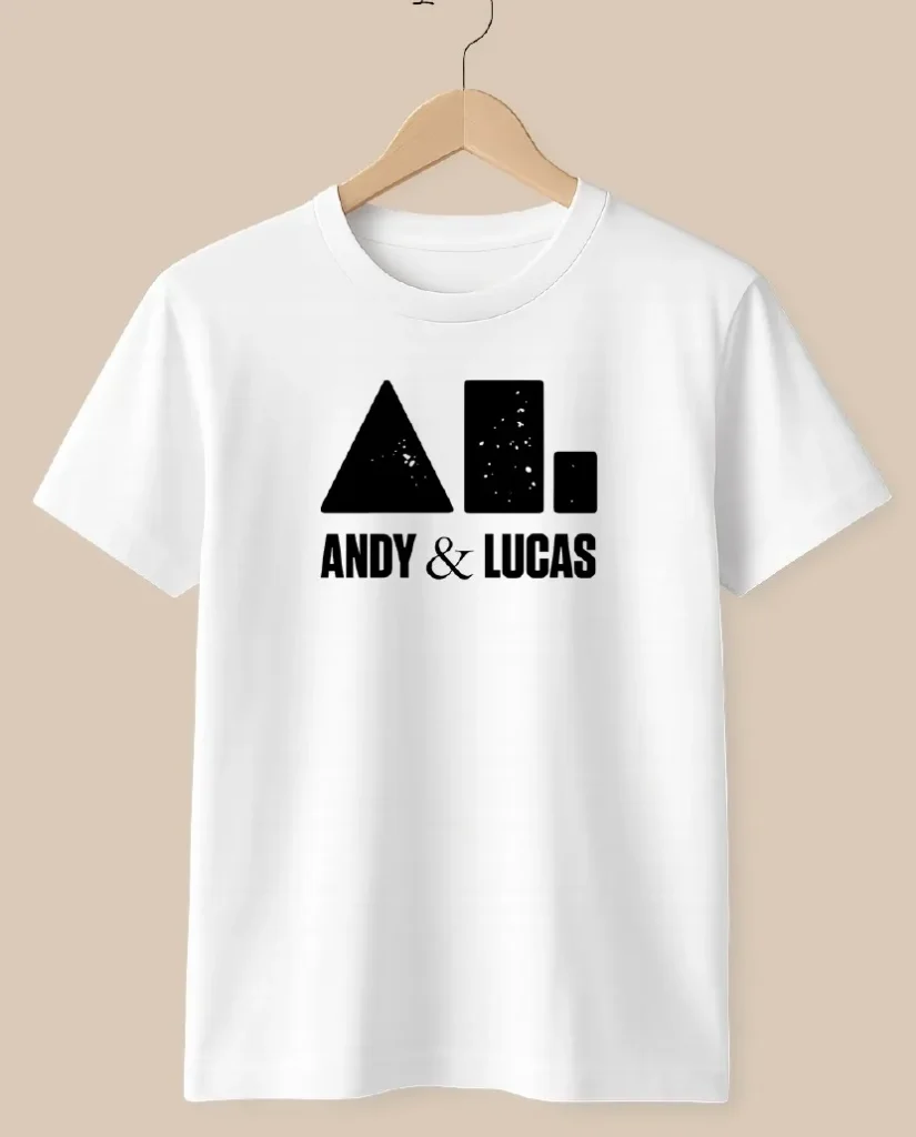 camiseta blanca andy y lucas merchandising oficial