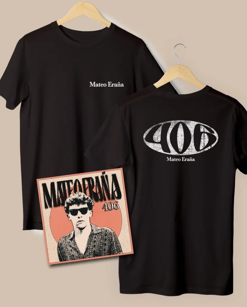 mateo eraña merchandising oficial pack camiseta + disco 406
