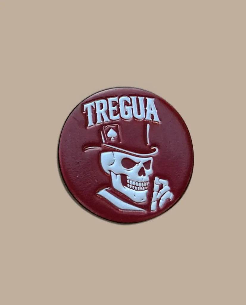 iman de cuero granate treguarock merchandising oficial