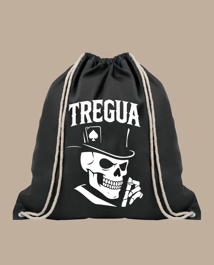 mochila negra treguarock calavera merchandising oficial medicine music