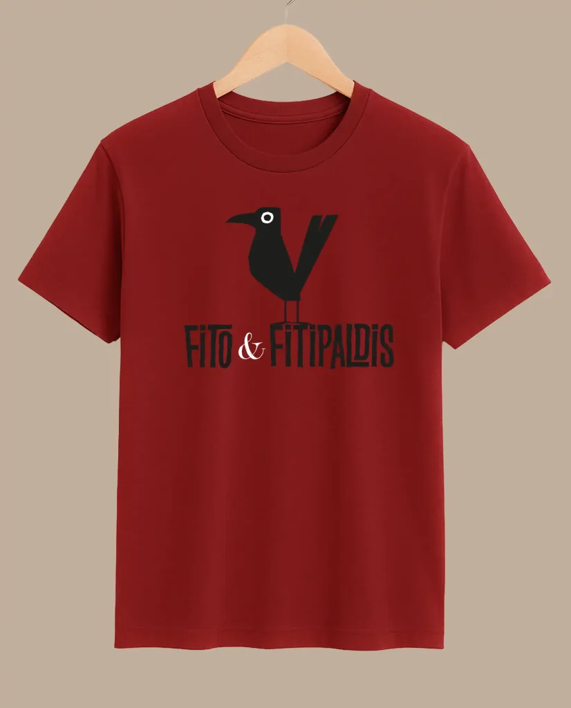camiseta granate cuervo fito y fitipaldis merchandising oficial medicine music