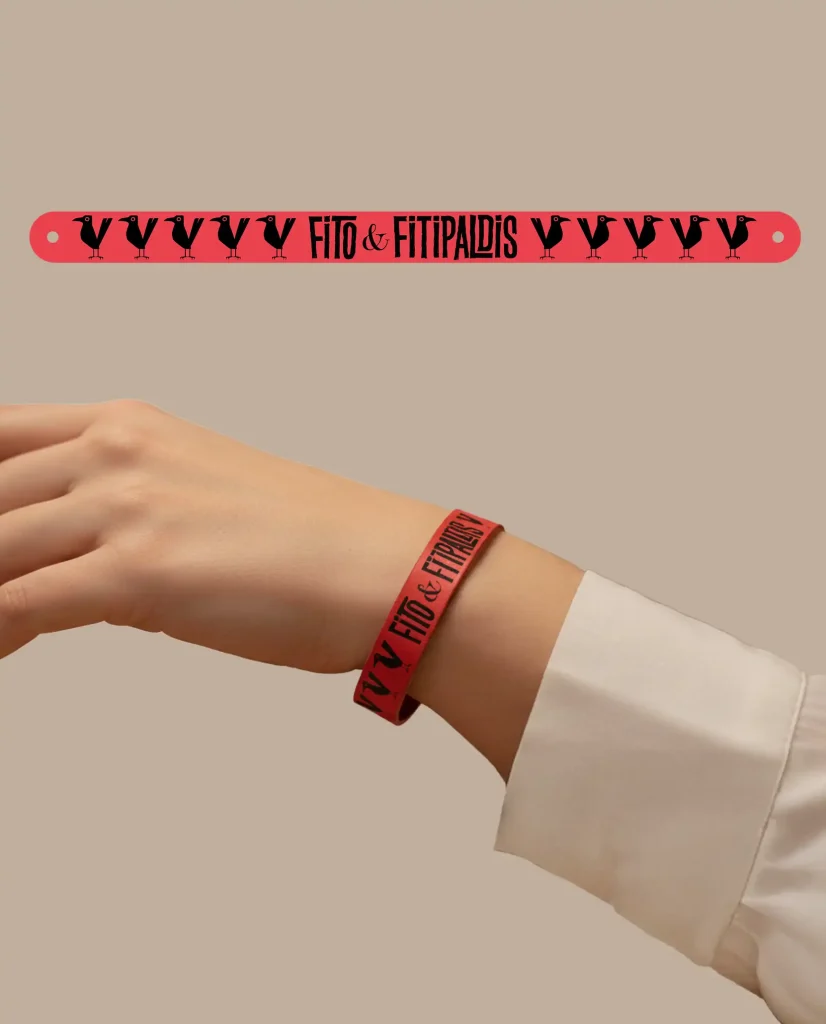 pulsera cuervo roja fito y fitipaldis merchandising oficial medicine music