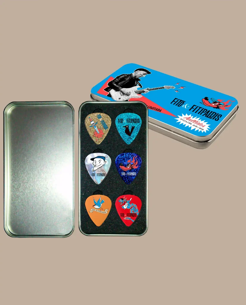 caja de púas de fito y fitipaldis merchandising oficial medicine music