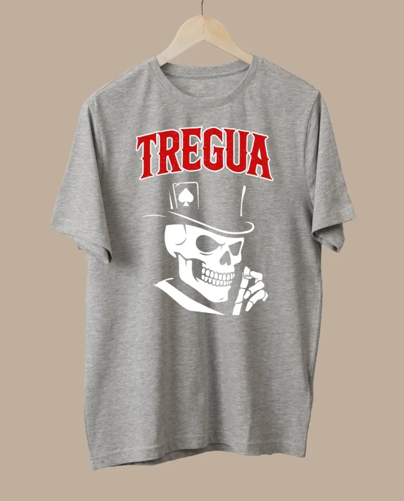 camiseta gris calavera treguarock merch oficial medicine music