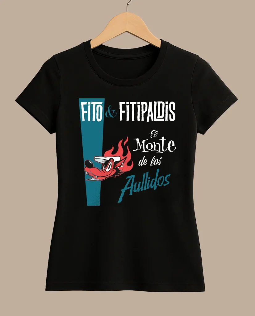 camiseta negra chica fito y fitipaldis merchandising oficial medicine music