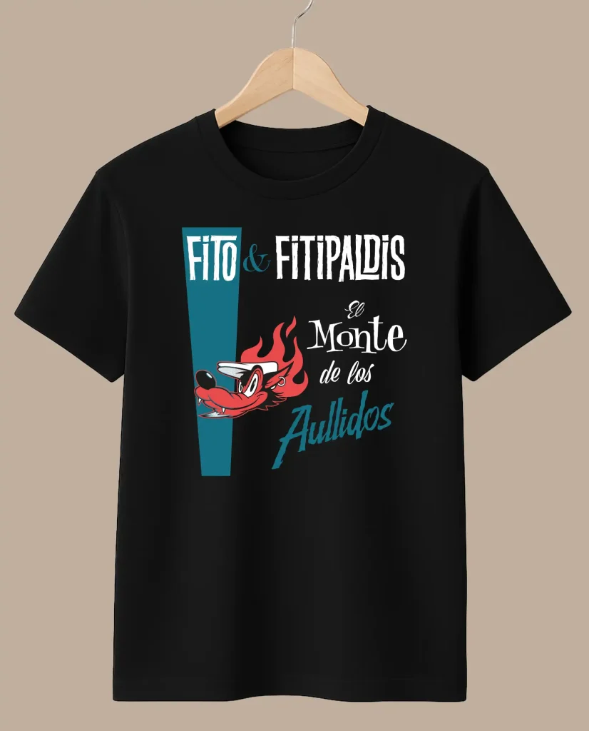 camiseta negra chico fito y fitipaldis merchandising oficial medicine music