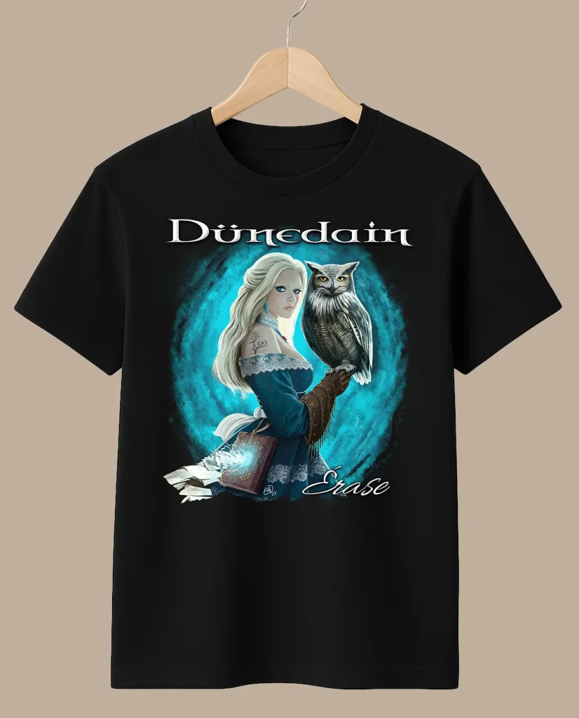 camiseta negra dünedain merchandising oficial medicine music